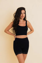 Load image into Gallery viewer, Stretch Smock Textured Lace Trimmed Lounge Shorts