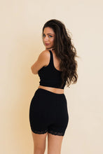 Load image into Gallery viewer, Stretch Smock Textured Lace Trimmed Lounge Shorts