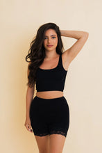 Load image into Gallery viewer, Stretch Smock Textured Lace Trimmed Lounge Shorts