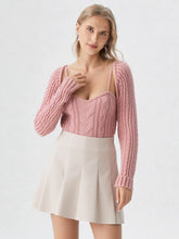 Load image into Gallery viewer, Blush Cable Knit Bolero Cardigan and Sleeveless Top Set