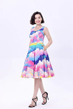 Load image into Gallery viewer, Rainbow Skies Swing Dress