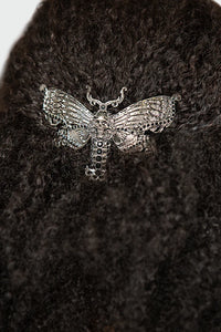 Silver Death Moth Barette