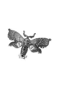 Silver Death Moth Barette