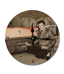 Elvis Pink Caddilac Wall Clock