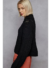 Load image into Gallery viewer, Sailor Collar Chenille Sweater with Heart Buttons