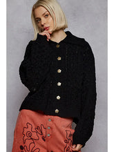 Load image into Gallery viewer, Sailor Collar Chenille Sweater with Heart Buttons