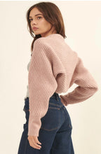 Load image into Gallery viewer, Blush Rib Knit Shrug Bolero