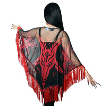 Load image into Gallery viewer, Satanic Goat Head Mesh Cape