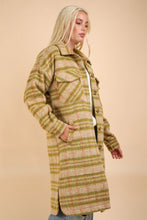Load image into Gallery viewer, Green Plaid Aztec Jacket Coat