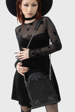Load image into Gallery viewer, Here Lies Beetlejuice "Never Trust the Living" Headstone Purse