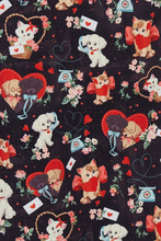 Load image into Gallery viewer, Puppies and Kittens Valentine Skirt