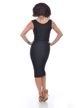 Load image into Gallery viewer, Black Diva Wiggle Dress