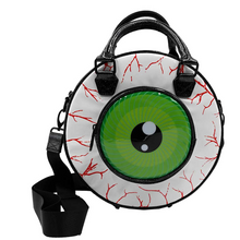 Load image into Gallery viewer, Black Glitter Eyeball Convertible Purse