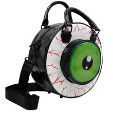 Load image into Gallery viewer, Black Glitter Eyeball Convertible Purse