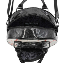 Load image into Gallery viewer, Black Glitter Eyeball Convertible Purse