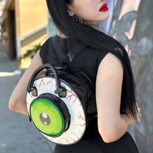 Load image into Gallery viewer, Black Glitter Eyeball Convertible Purse