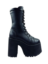 Load image into Gallery viewer, Raven Black Platform Boots