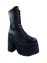 Load image into Gallery viewer, Raven Black Platform Boots