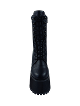 Load image into Gallery viewer, Raven Black Platform Boots