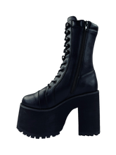 Load image into Gallery viewer, Raven Black Platform Boots