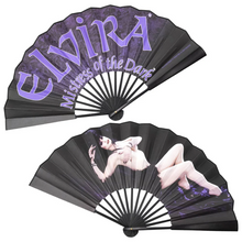 Load image into Gallery viewer, Elvira Laid Bare Double Sided XL Hand Fan
