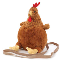 Load image into Gallery viewer, Fuzzy Brown Hen Chicken Plush Purse