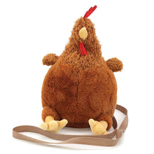 Load image into Gallery viewer, Fuzzy Brown Hen Chicken Plush Purse