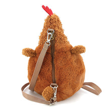 Load image into Gallery viewer, Fuzzy Brown Hen Chicken Plush Purse