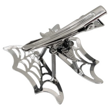 Load image into Gallery viewer, Bat Spring Web Wing Hair Clips Set of 2