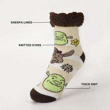 Load image into Gallery viewer, Shrek and Donkey Floral Slipper Socks
