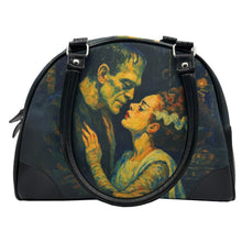 Load image into Gallery viewer, Frankenstein and His Bride Bowler Style Purse