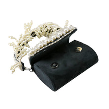 Load image into Gallery viewer, Precious Pearl Black Mini Clutch Purse