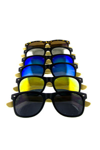 Bamboo Arm Square Style Sunglasses