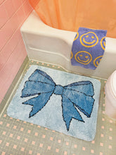 Load image into Gallery viewer, Blue Baby Bow Rug