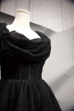 Load image into Gallery viewer, Octavia's Web Flocked Spiderweb Party Dress