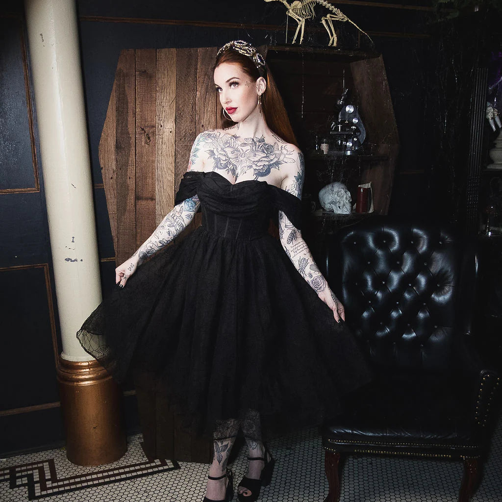web dresses Deep Red 1960s Halloween Spider Web Dress
