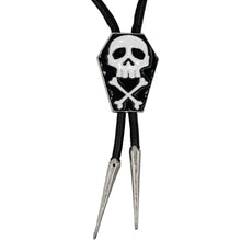 Load image into Gallery viewer, Coffin Skull Bones Bolo Western Tie