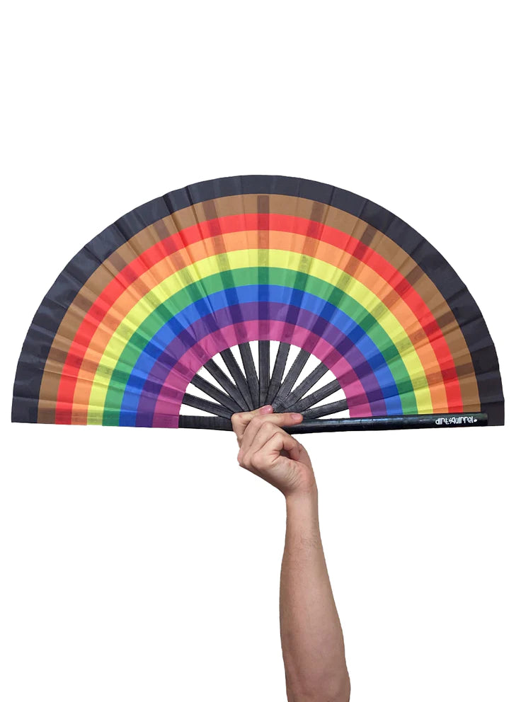 Pride Rainbow Jumbo Hand Fan