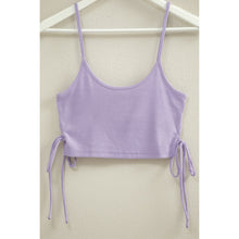 Load image into Gallery viewer, Lavender Tie Side Detail Sleeveless Crop Top