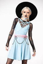 Load image into Gallery viewer, Magica Pastel Blue Skater Dress