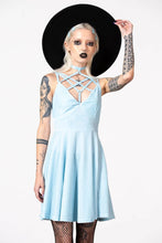 Load image into Gallery viewer, Magica Pastel Blue Skater Dress