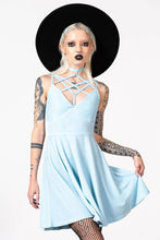 Load image into Gallery viewer, Magica Pastel Blue Skater Dress