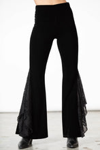 Load image into Gallery viewer, Mahina Velvet Lace Insert Bell Bottoms
