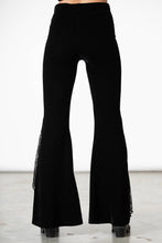 Load image into Gallery viewer, Mahina Velvet Lace Insert Bell Bottoms
