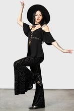 Load image into Gallery viewer, Miseria Super Flare Velvet Burnout Pants