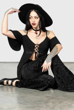 Load image into Gallery viewer, Miseria Super Flare Velvet Burnout Pants