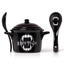 Load image into Gallery viewer, "A Bite to Eat" Bowl and Spoon Set
