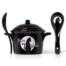 Load image into Gallery viewer, "Feline Hungry" Bowl and Spoon Set