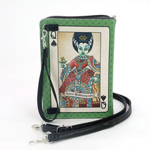 Load image into Gallery viewer, Handbag with Queen of Spades design on a white background