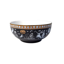 Load image into Gallery viewer, Decorative bowl with Halloween-themed design on a white background